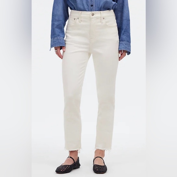 Madewell Perfect Vintage White Skinny Jeans Size 26 - Picture 1 of 6